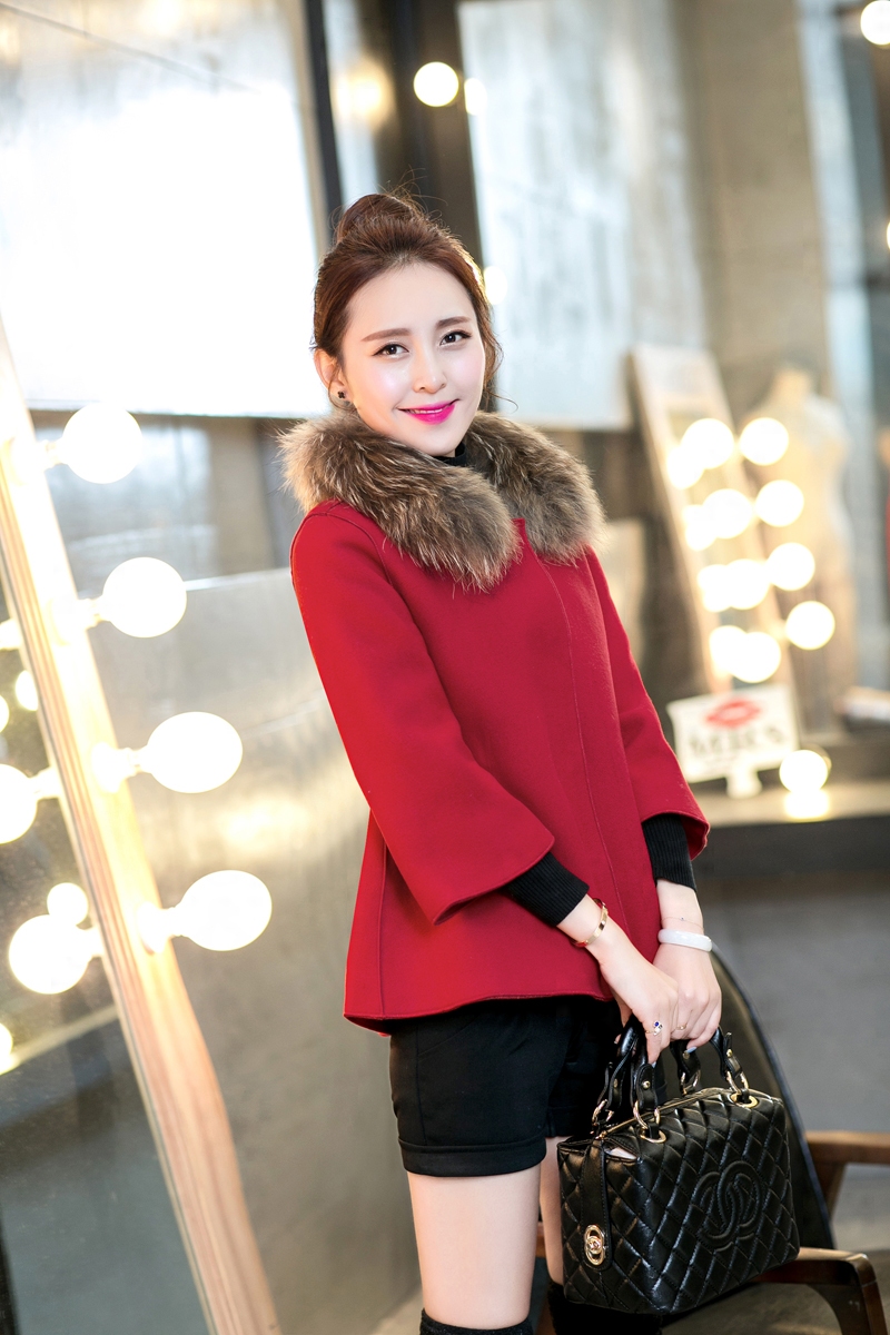 2015 Autumn and winter Zz&ff new Korean large Liberal Women's gross collar cloak a jacket female red cloak XXXXL gross? Picture, prices, brand platters! The elections are supplied in the national character of distribution, so action, buy now enjoy more preferential! As soon as possible.
