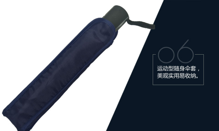 
                                        德国进口风暴伞Euroschirm全自动三折伞商务伞男士女士折叠雨伞 蓝色                