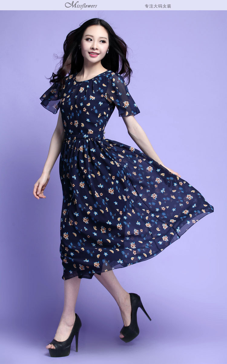 C.o.d. 2015 Summer new stylish casual temperament classic thick MM heavy code code chiffon dresses summer large floral skirt black skirt XL Photo, prices, brand platters! The elections are supplied in the national character of distribution, so action, buy now enjoy more preferential! As soon as possible.