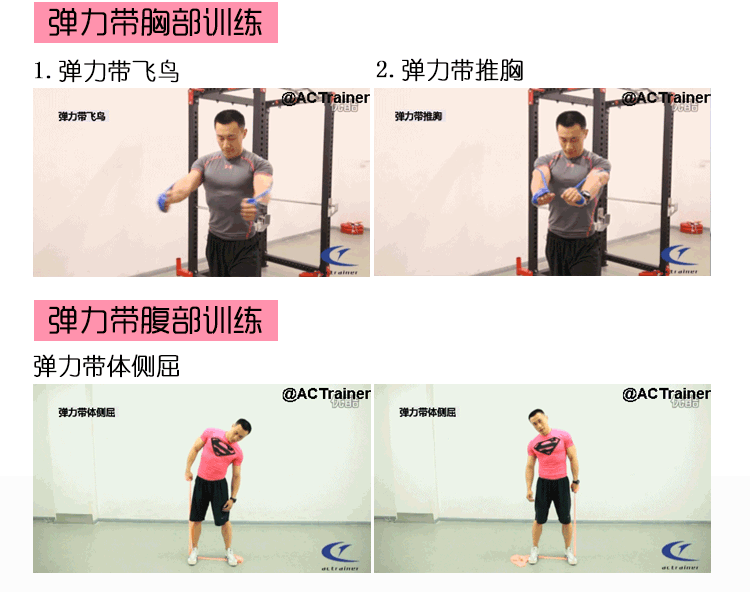 actrainer正品弹力带阻力带瑜伽带阻力训练健身爱好者