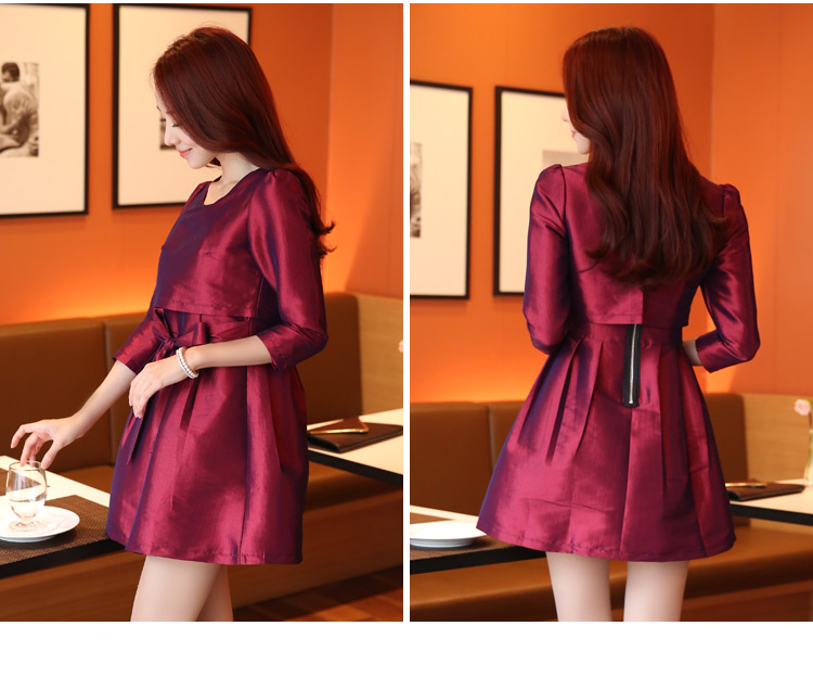 C.o.d. 2015 Summer new stylish look long-sleeved leave two elegant A Skirt Sau San bon bon apron skirt thick MM larger dress wine red M picture, prices, brand platters! The elections are supplied in the national character of distribution, so action, buy now enjoy more preferential! As soon as possible.