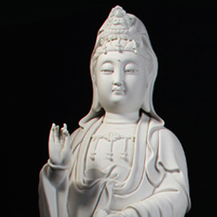 
                                        力峰 德化陶瓷观音菩萨佛像观世音送子观音家饰家居装饰品工艺品摆件摆设品风水人物瓷器摆饰 16寸白色                