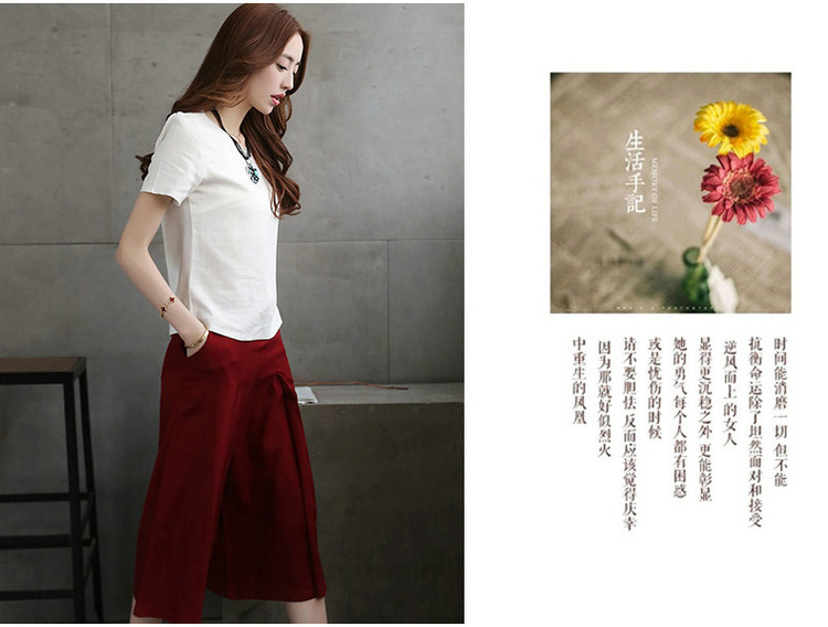 As the bubbles 20152015 new female summer stylish cotton Ma meter wide leg trousers + cotton Ma T-shirt two-piece lounge suite 10,520 A B wine red M pictures, price, brand platters! Elections are good character, the national distribution, so why buy now enjoy more preferential! Health