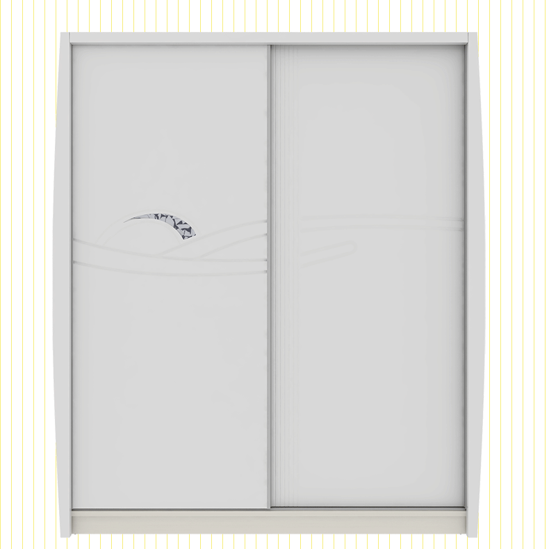 亮彩 卧室家具 简约现代2门组合衣柜 推拉门板式移门大衣柜 衣橱 整体