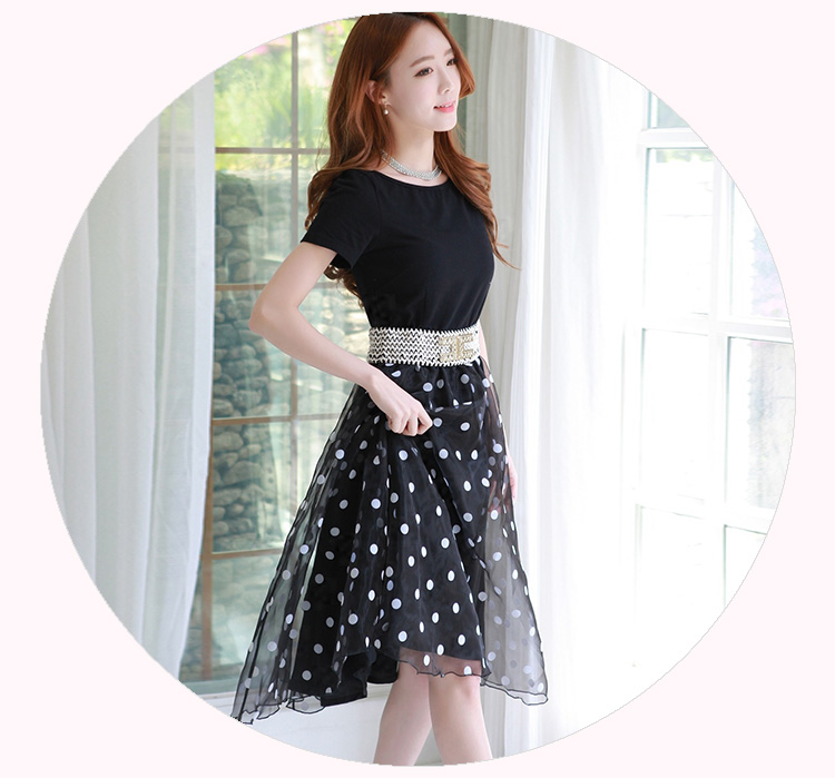 C.o.d. 2015 Summer new stylish Korean version of Word SENSE Neck short-sleeve knitting stitching OSCE root yarn wave point bon bon temperament video thin dresses White XXL picture, prices, brand platters! The elections are supplied in the national character of distribution, so action, buy now enjoy more preferential! As soon as possible.