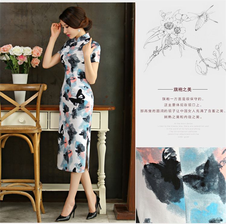 Mr Ronald, Retro improvements ILELIN2015 cotton linen national wind in Long of the forklift truck qipao Linen Dress qipao arts of the Republic of Korea Air-dress if blue S picture, prices, brand platters! The elections are supplied in the national character of distribution, so action, buy now enjoy more preferential! As soon as possible.