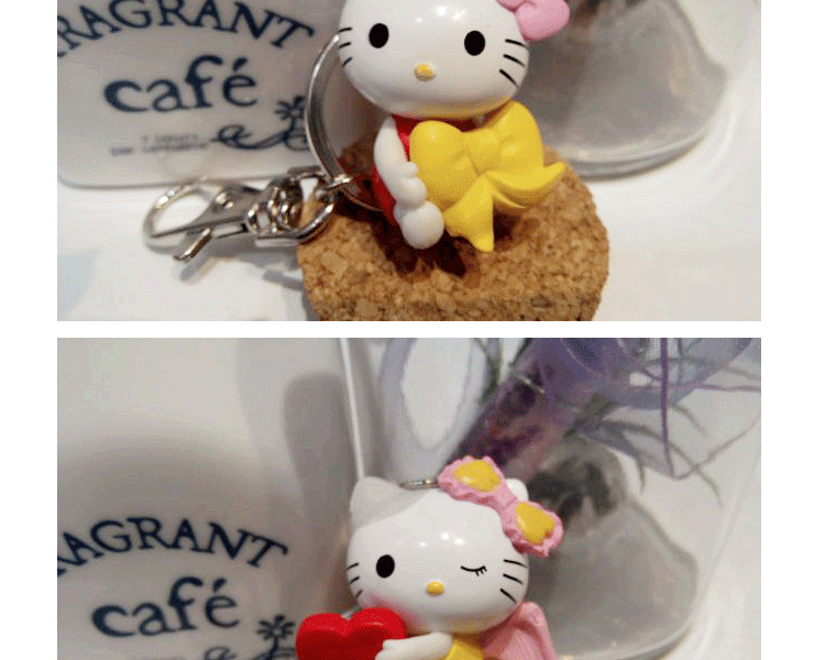 hello kitty钥匙扣钥匙圈挂饰汽车挂链可爱凯蒂猫挂件 图案随机发