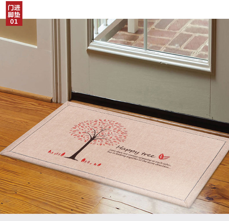 半岛良品玄关进门口入户地垫门垫门厅卧室脚垫子厨房防滑吸水地毯 韩国情侣 50cm*160cm