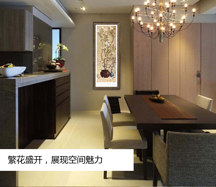名帛家居 欧美式装饰画 客厅装饰画卧室风景画 玄关挂画 餐厅壁画 花卉有框画书房油画白梅花