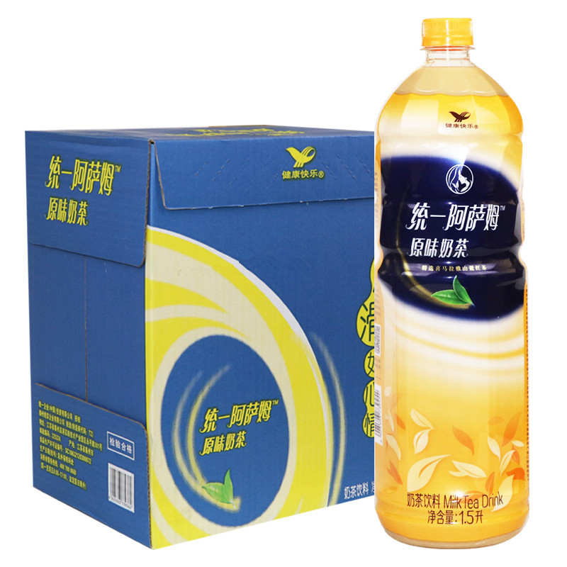 统一 阿萨姆原味奶茶1.5l*6瓶整箱江浙沪皖包邮