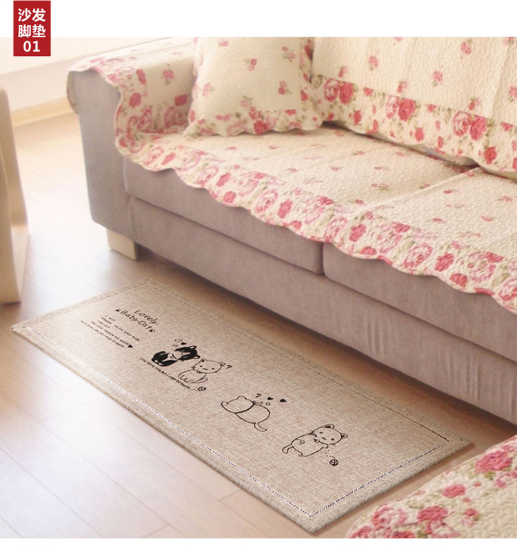 半岛良品玄关进门口入户地垫门垫门厅卧室脚垫子厨房防滑吸水地毯 韩国情侣 50cm*160cm