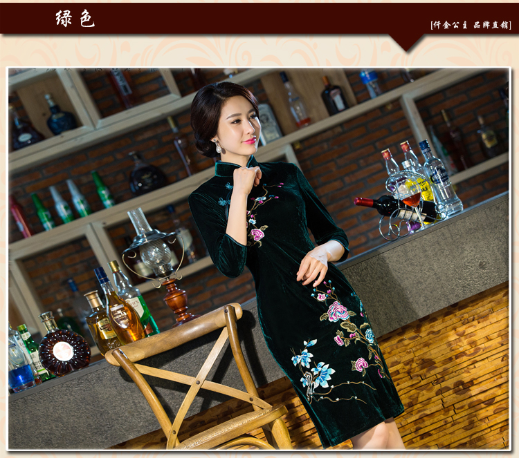 The Taliban Carne  2015 autumn and winter new moms with scouring pads in the skirt qipao Kim sleeve length) Improved retro wedding  CX43 wine red XXXL picture, prices, brand platters! The elections are supplied in the national character of distribution, so action, buy now enjoy more preferential! As soon as possible.