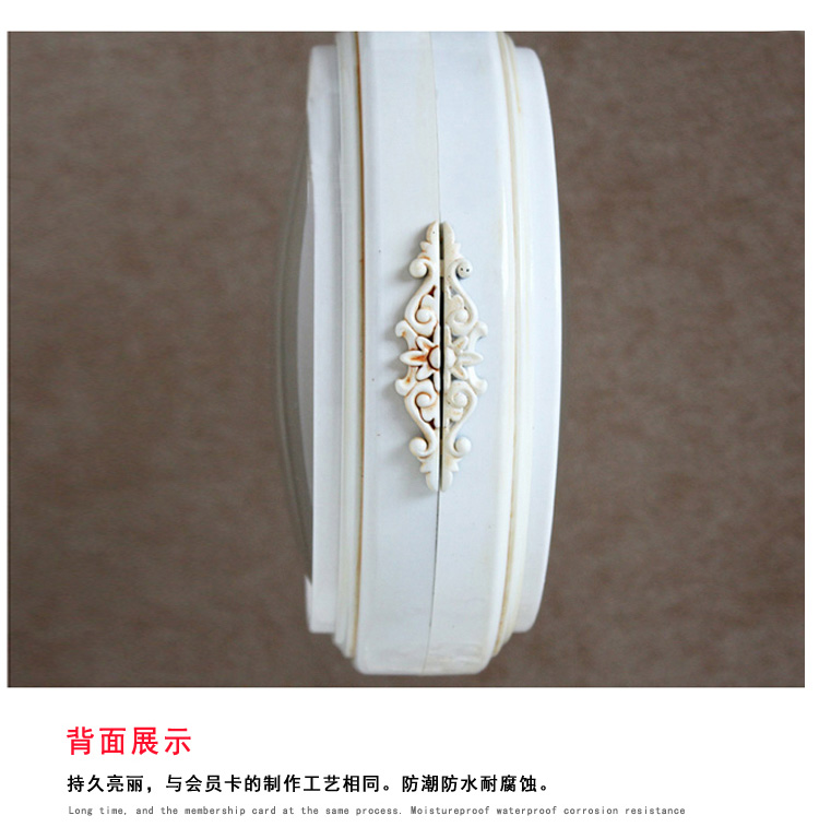 
                                        丽盛复古树脂静音客厅卧室座钟仿象牙双面装饰座钟 白FS                