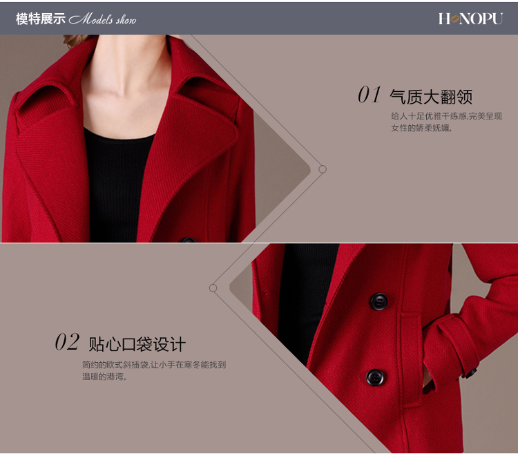 juamasszui旗舰店哥弟款15秋装新款毛呢外套女装气质优雅羊毛呢大衣修身毛呢短外套 灰色外套 XXL(6码)