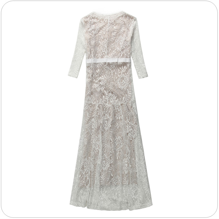 C.o.d. 2015 Summer new stylish look big atmospheric high-end lace sexy V-neck in long-sleeved large elegant dress dresses White XL Photo, prices, brand platters! The elections are supplied in the national character of distribution, so action, buy now enjoy more preferential! As soon as possible.