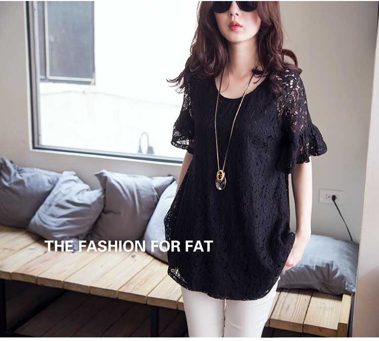 Yi Li Xuan 2015 summer new, indeed the greater King, women's clothing, long sleeved shirt T shirt thick mm video thin lace shirt black 6 XL pictures, price, brand platters! Elections are good character, the national distribution, so why buy now enjoy more preferential! Health