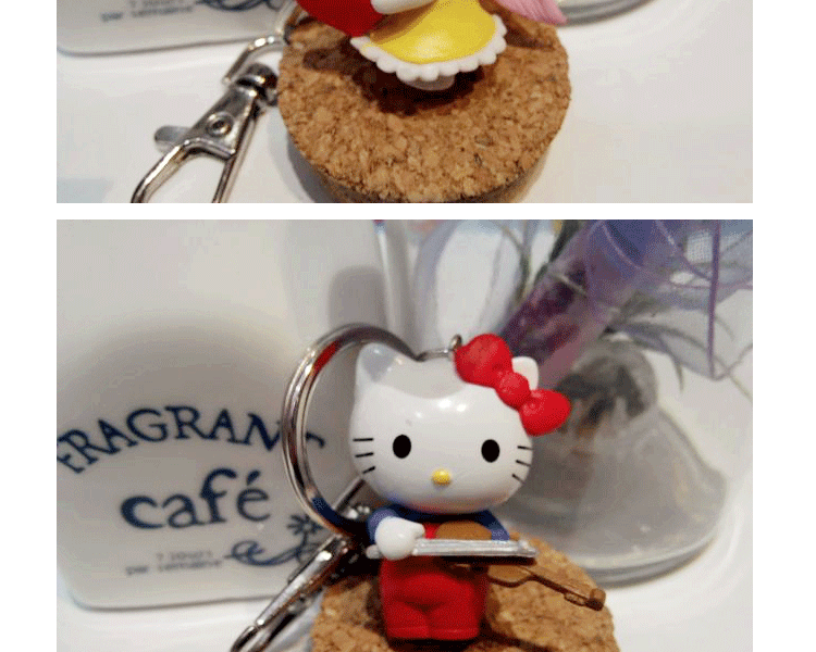 hello kitty钥匙扣钥匙圈挂饰汽车挂链可爱凯蒂猫挂件 图案随机发