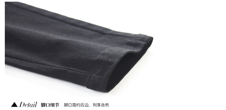 唐狮（TonLion） 女净色口袋处趣味机绣打底裤 黑色  S