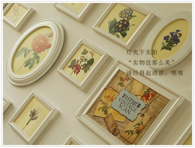 实木照片墙 地中海相框墙 小客厅创意相片墙 欧式组合16 M-16(b) 北欧鹿挂-A款