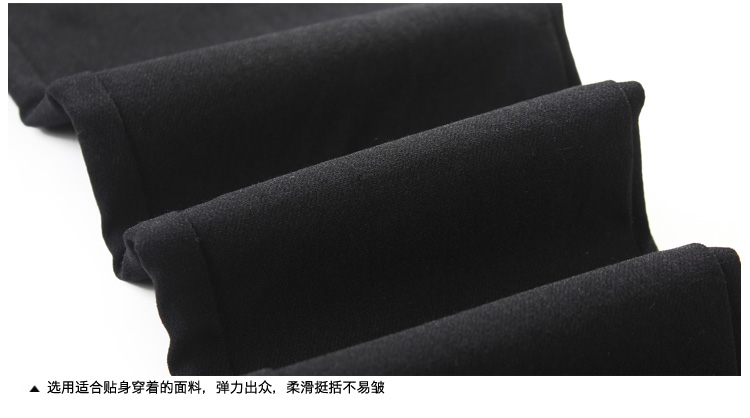 唐狮（TonLion） 女净色口袋处趣味机绣打底裤 黑色  S