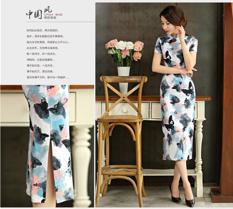 Mr Ronald, Retro improvements ILELIN2015 cotton linen national wind in Long of the forklift truck qipao Linen Dress qipao arts of the Republic of Korea Air-dress if blue S picture, prices, brand platters! The elections are supplied in the national character of distribution, so action, buy now enjoy more preferential! As soon as possible.