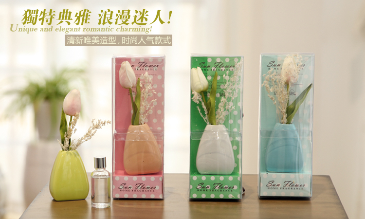 橡树庄园 无火挥发液百合香薰精油套装干花香薰礼盒套装带精油 室内房间香水