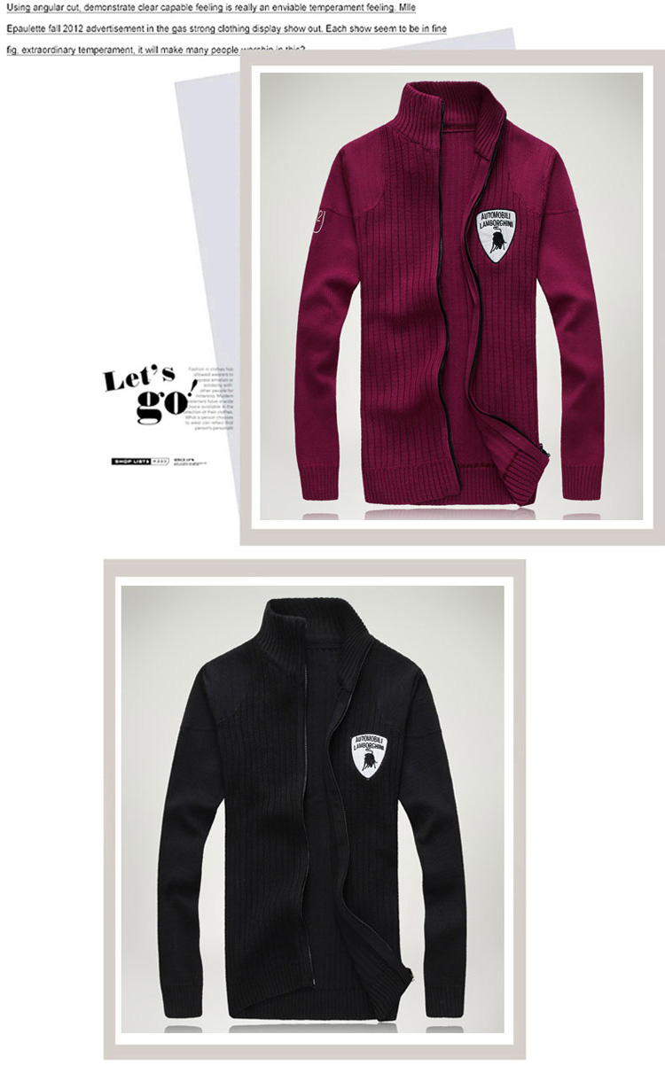 罗得堡 2014秋装新款时尚<em>开衫</em>毛衣<em>男外套韩版</em>