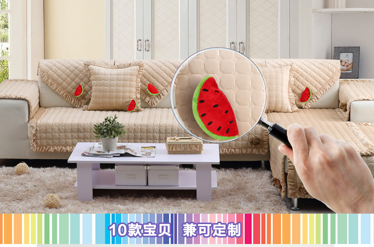 木子花开 可DIY秋冬新款短毛绒沙发垫坐垫防滑布艺坐垫定做沙发套沙发巾欧式 毛绒沙发垫 升级版负离子浅咖啡色 70*90cm