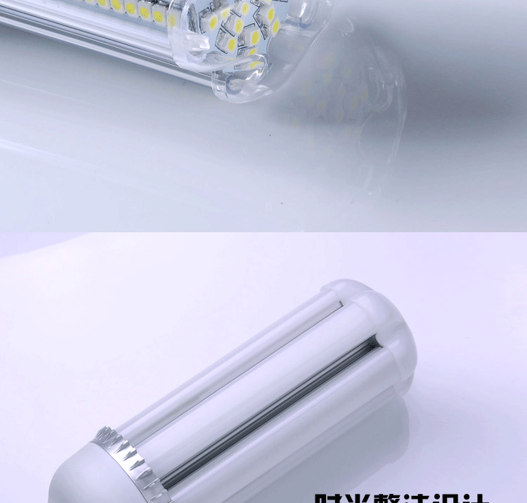宸华照明超亮led玉米灯光源E27螺口LED灯泡家用照明节能灯 3W 白光  透明外壳