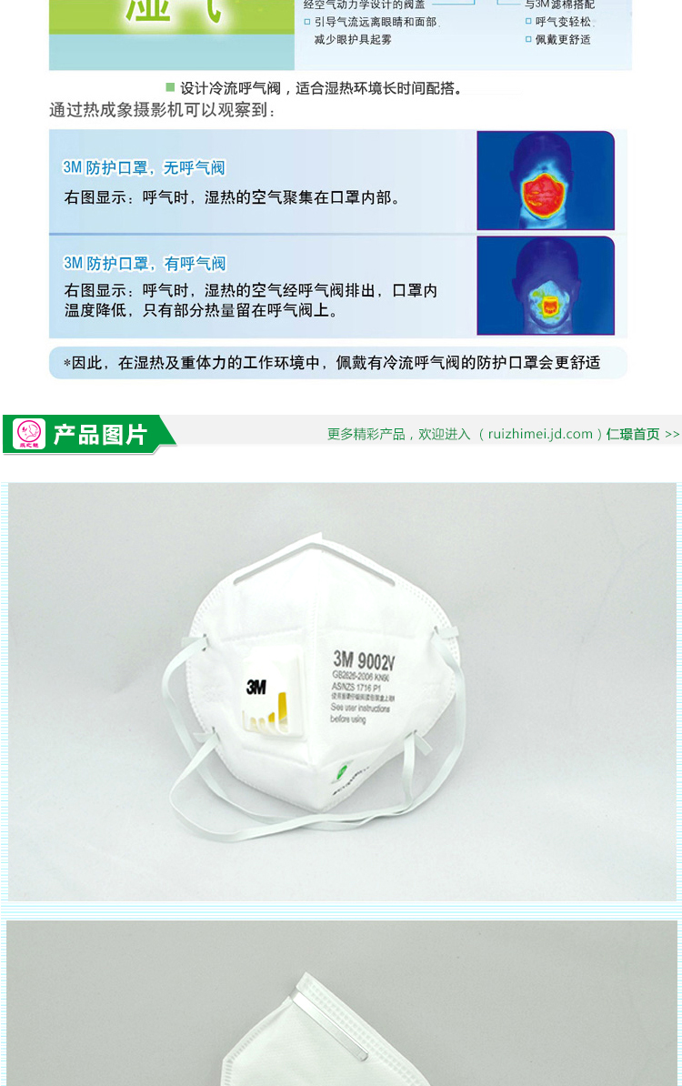 
                                        3M 防尘防雾霾pm2.5防护口罩 N90级 9002头戴*1个 男女款                