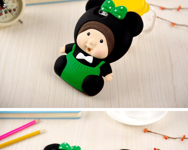 
                                        微品多 苹果6手机壳 iPhone6/6s/6plus/6splus 5s蒙奇奇全包硅胶套 红色 i6plus                