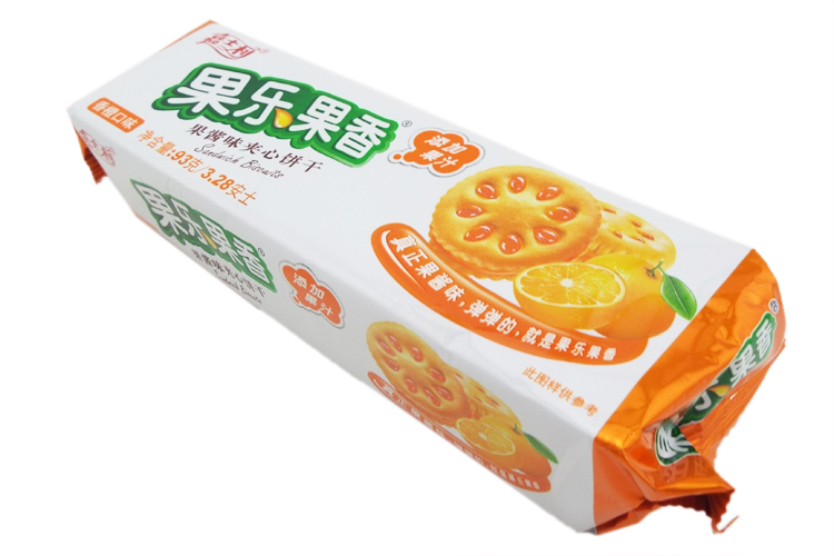 嘉士利果乐果香果酱味夹心饼干93g袋装休闲零食草莓味