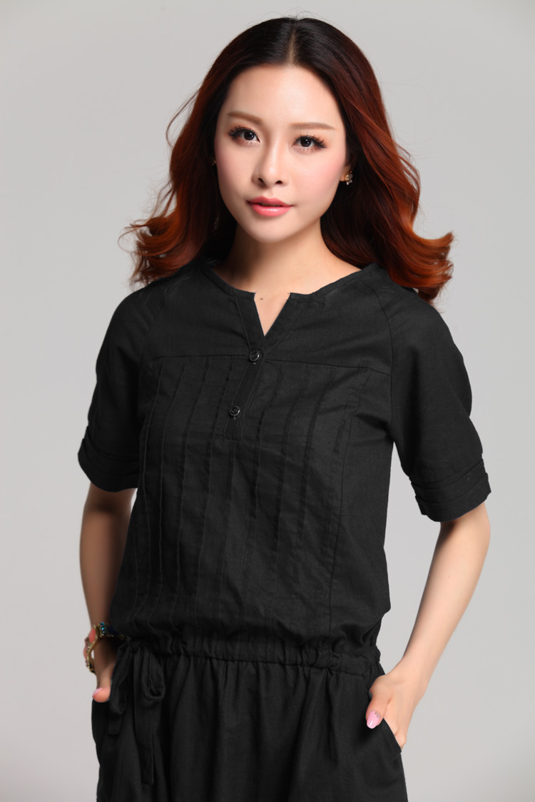 C.o.d. 2015 Summer new stylish classic Korean leisure temperament xl loose cotton stitching of ethnic Sau San short-sleeved blue skirt XXXL picture, prices, brand platters! The elections are supplied in the national character of distribution, so action, buy now enjoy more preferential! As soon as possible.