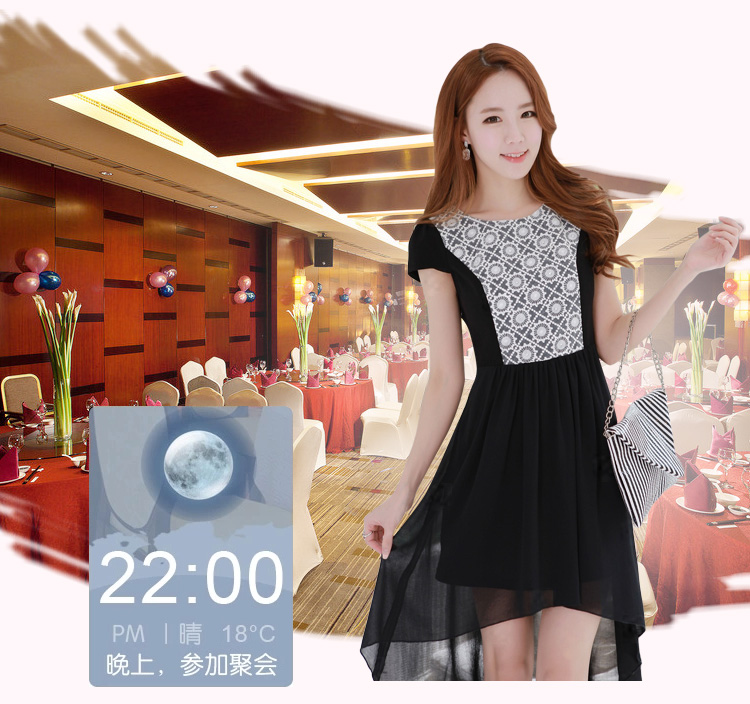 C.o.d. 2015 Summer new stylish look sexy Korean New dovetail skirt long after the former short video thin temperament elegant chiffon lace dresses XXXL black picture, prices, brand platters! The elections are supplied in the national character of distribution, so action, buy now enjoy more preferential! As soon as possible.