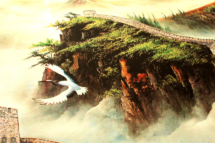 
                                        卡蒂奇 十字绣客厅新款风景大画万里长城江山如画客厅大画 大格满绣棉线 240*140CM四股绣                