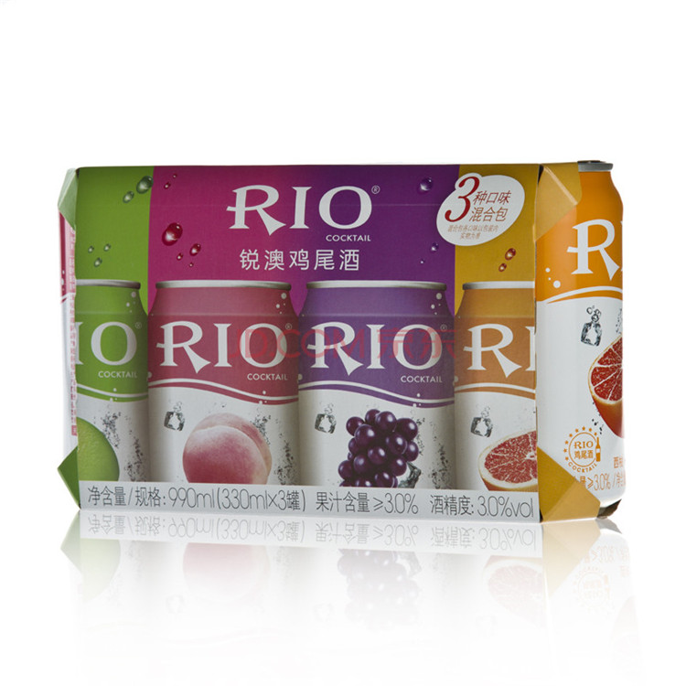 锐澳鸡尾酒罐装三联包(330ml*3罐)990ml 每日