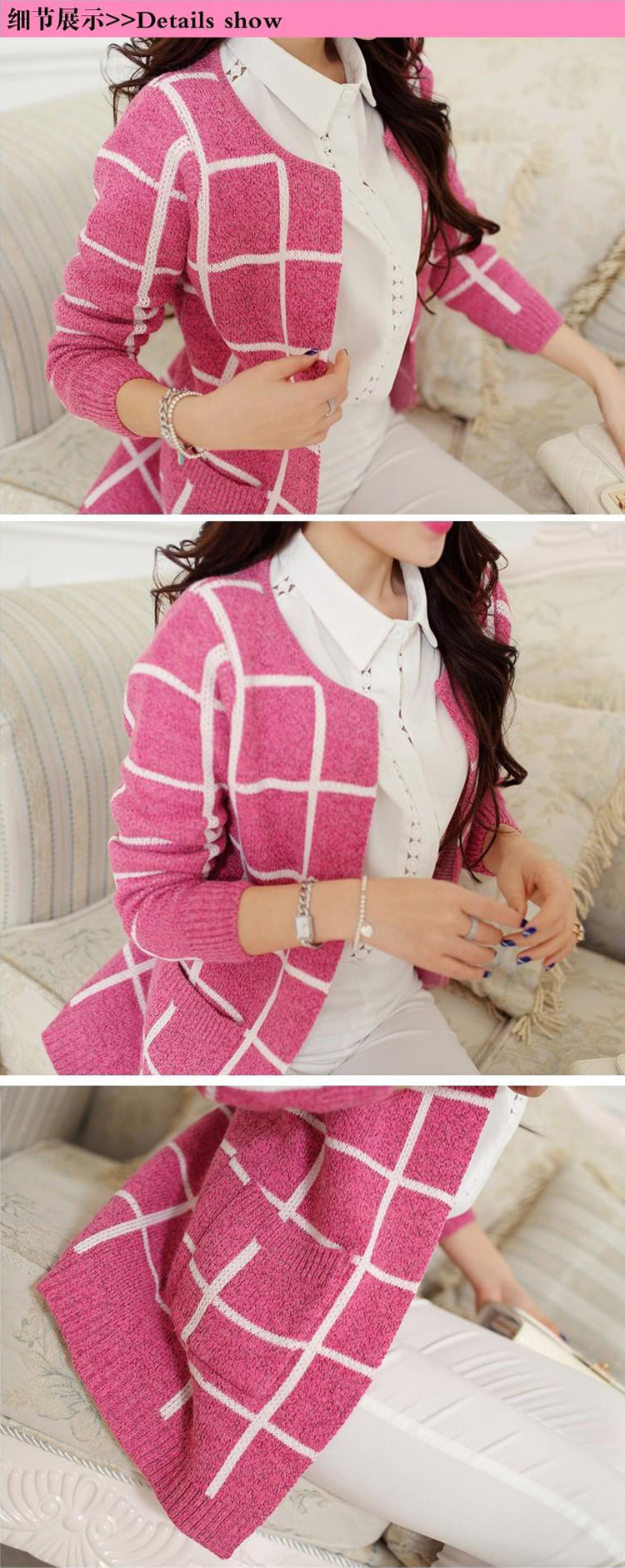 Rhoswen 2014秋装新款韩国毛衣外套<em>针织开衫</em>