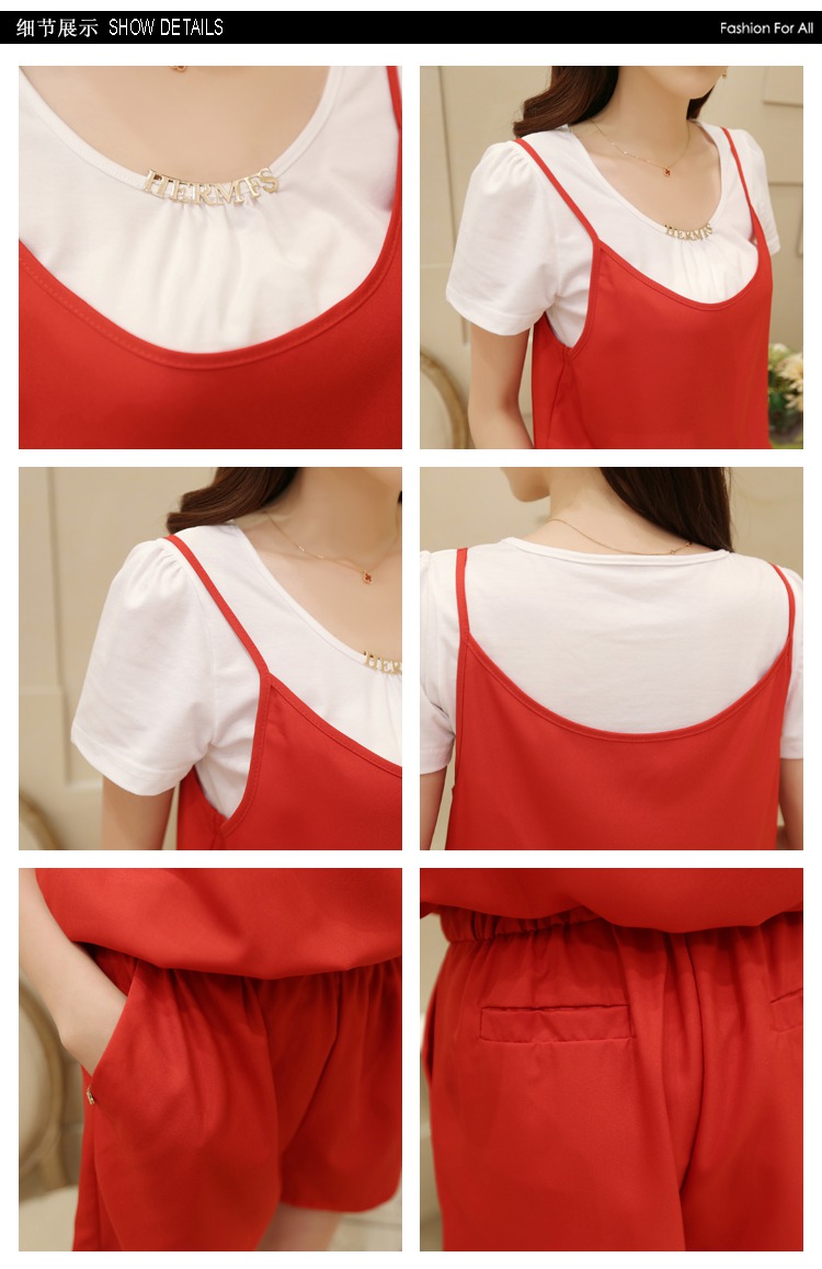 FULE2014新款夏季<em>女连体</em>裤<em>短裤夏装</em>女韩版显