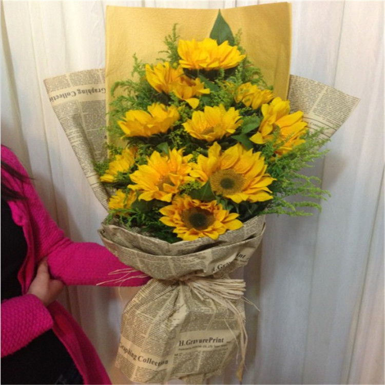 梦馨鲜花旗舰店11朵向日葵杭州上海北京送花
