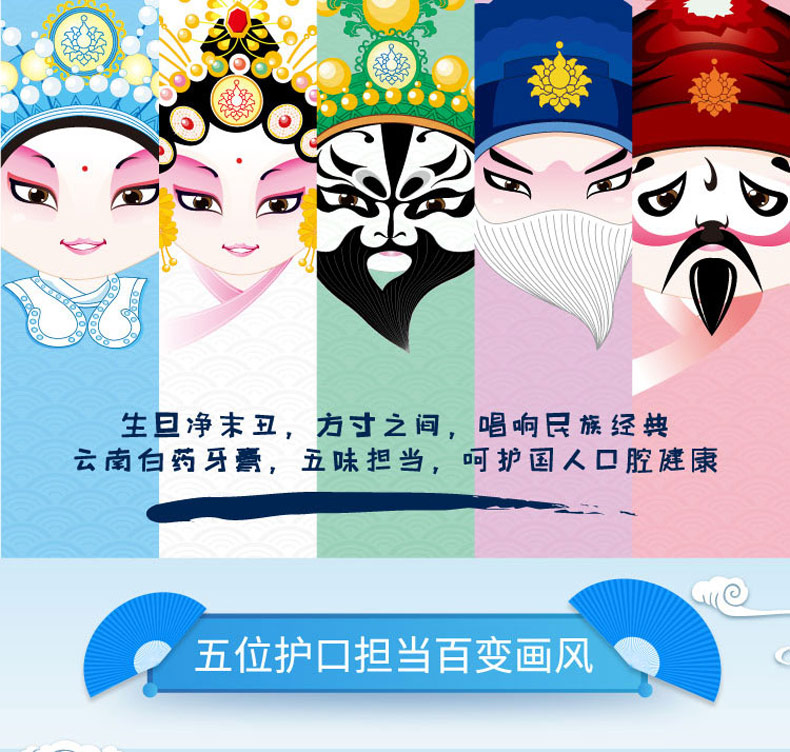 云南白药 牙膏 国粹套装 100g*5支/5种香型 图2