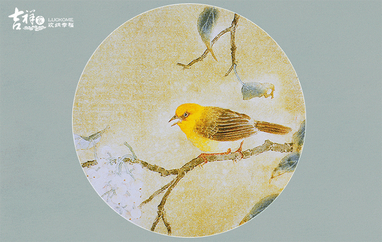 吉祥家 现代中式三联幅装饰画竖式 鹂语芳菲 工笔花鸟国画有框画客厅壁饰壁画 客厅挂画卧室画 壁画花香依旧 108*44cm