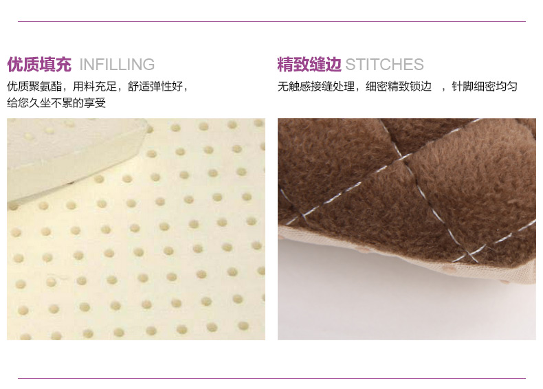 HOLA特力和乐 春秋款短毛绒四季沙发坐垫 欧式布艺原特力屋 咖啡 53*165*4