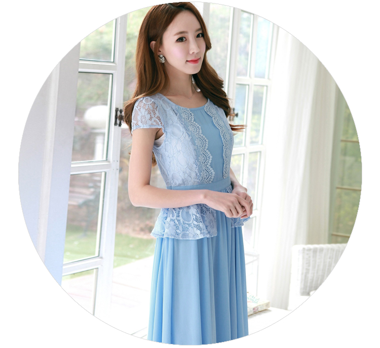 C.o.d. 2015 Summer thick MM THIN large number of Sau San video Women's stylish chiffon lace skirt long skirt large-sin XXXL Blue Photo, prices, brand platters! The elections are supplied in the national character of distribution, so action, buy now enjoy more preferential! As soon as possible.