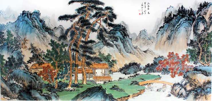 刘二郎《山居论道 笔墨尽显大美山水