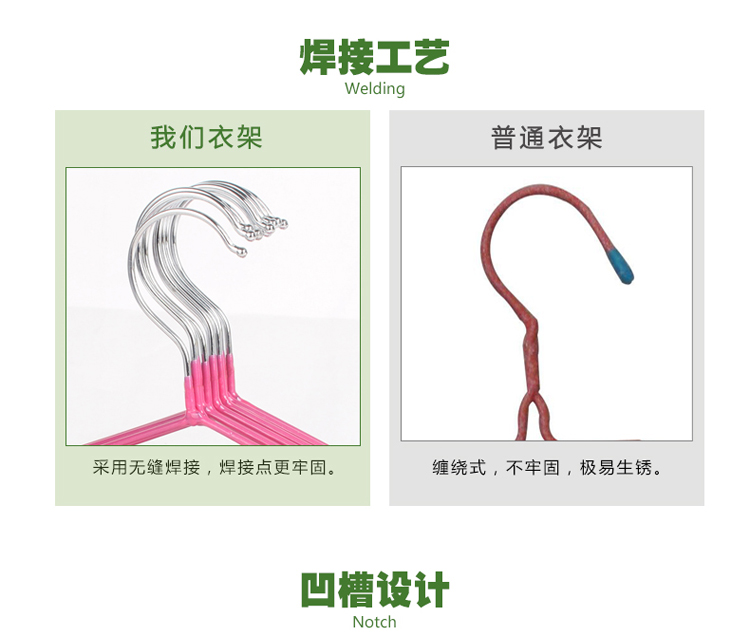 
                                        胜诺  钢质金属彩色纳米浸塑防滑衣架 防滑防风凹槽式晾衣架颜色混发 30支装*推荐*                
