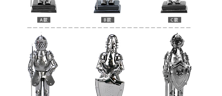 翻旧事 铁艺武士装饰品摆件 欧式工艺品礼品 家居摆设装饰品 6058 0
