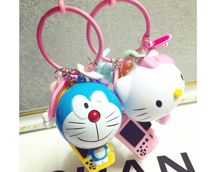 机器猫叮当猫hello kitty凯蒂猫可爱卡通车钥匙扣包包挂件圈 叮当猫