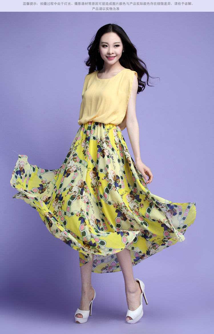 C.o.d. 2015 Summer new stylish casual relaxd large temperament thick sister Bohemia stamp chiffon skirt long skirt leave two cents XXXL Blue Photo, prices, brand platters! The elections are supplied in the national character of distribution, so action, buy now enjoy more preferential! As soon as possible.