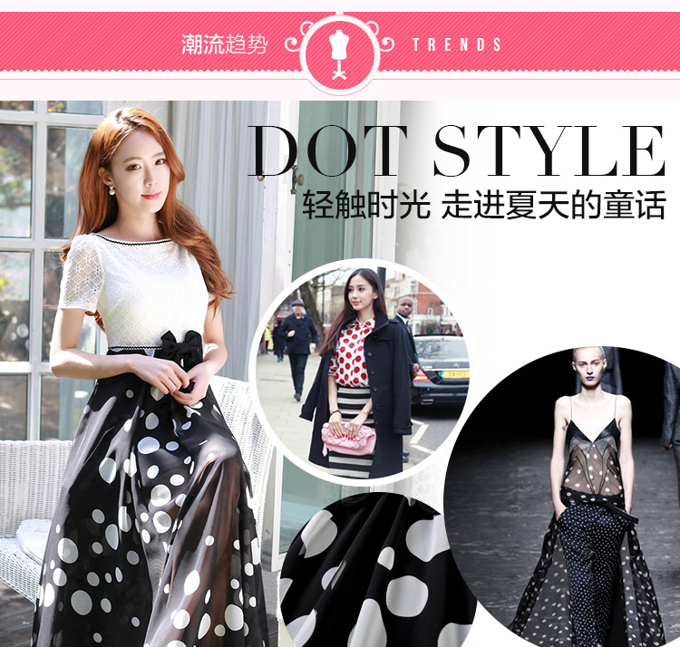 C.o.d. 2015 Summer new stylish atmosphere Korean word sexy for bubbles short-sleeved lace stitching chiffon wave point elegant slim skirt White XL video picture, prices, brand platters! The elections are supplied in the national character of distribution, so action, buy now enjoy more preferential! As soon as possible.