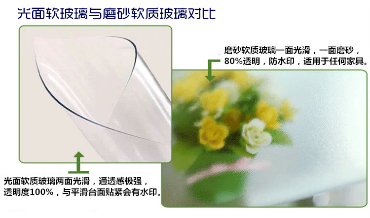 
                                        享乐居 软玻璃桌垫 餐桌垫餐桌布茶几垫 pvc台布 可定制 透明 2.0mm厚度 80*130cm                